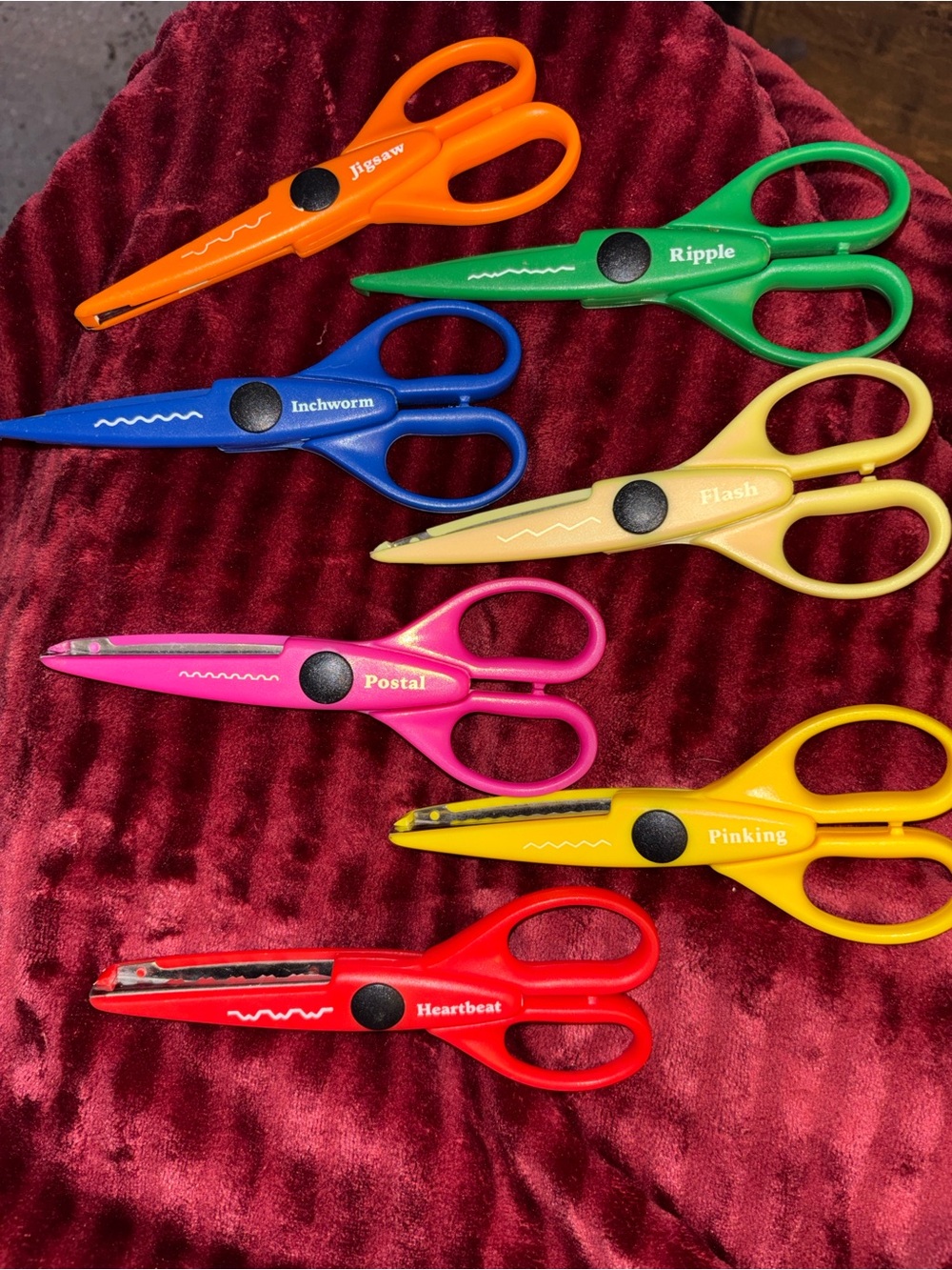 Set of 7 Decorative Edge Craft Scissors Set - Multicolor EUC